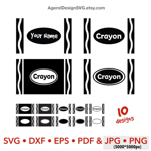 Crayon Svg Crayola Svg Crayon Wrapper Svg Crayon Wrapper Cut File Halloween Crayon Svg Crayons Shirt Svg Crayon Cut File