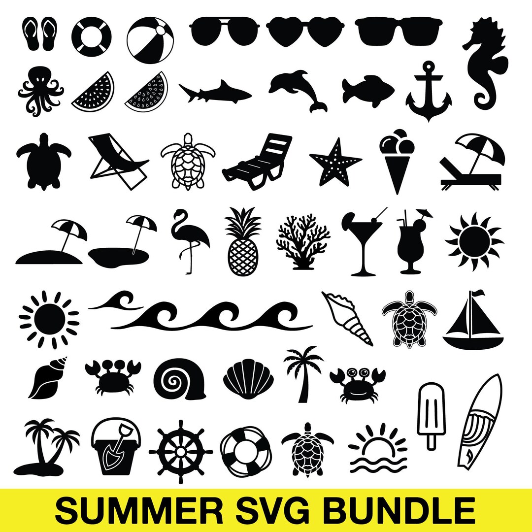 Beach Svg Bundle Beach Clipart Svg Bundle Summer Svg Beach Life Svg ...