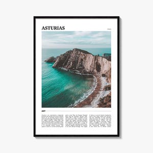 Asturien Reiseplakat, Asturien Wandkunst, Asturien Poster Druck, Asturien Foto, Asturien Dekor, Spanien