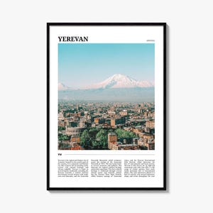 Cartaz de viagem de Yerevan: impressão de arte de parede da Armênia