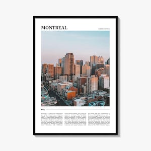 Foto skyline Montreal: levendige reisposterafdruk