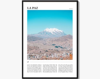 La Paz Travel Poster, La Paz Wall Art, La Paz Poster Print, La Paz Photo, La Paz Decor, Bolivia