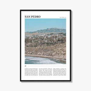 San Pedro California Travel Poster: Vibrant Wall Art Print