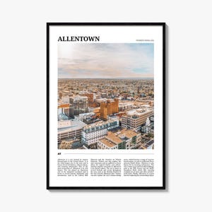 Allentown Pennsylvania Travel Poster: Vibrant City Wall Art