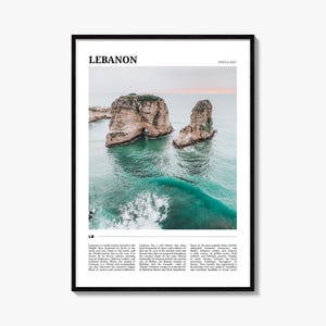 Lebanon Travel Poster, Lebanon Wall Art, Lebanon Poster Print, Lebanon Photo, Lebanon Decor, Middle East