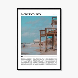 Mobile County Reiseplakat, Mobile County Wandkunst, Mobile County Poster Druck, Mobile County Foto, Mobile County Dekor, Alabama, USA