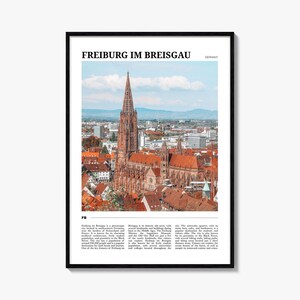 Freiburg im Breisgau Travel Poster No 1, Freiburg im Breisgau Wall Art, Freiburg im Breisgau Poster, Freiburg im Breisgau Photo, Germany