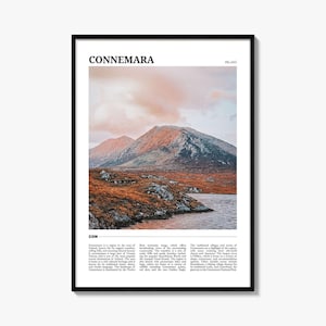 Connemara Ireland Travel Poster: Vibrant Wall Art Print