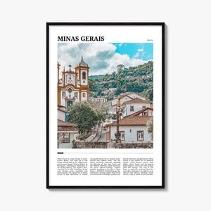 Minas Gerais Reiseplakat, Minas Gerais Wandkunst, Minas Gerais Poster Druck, Minas Gerais Foto, Minas Gerais Dekor, Brasilien