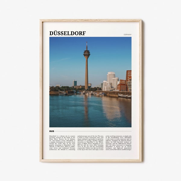 Dusseldorf Travel Poster, Dusseldorf Wall Art, Dusseldorf Poster Print, Dusseldorf Photo, Dusseldorf Decor, Germany