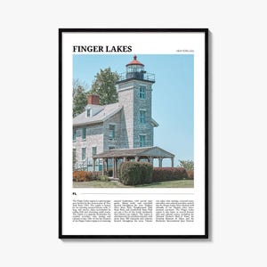 Finger Lakes Travel Poster, Finger Lakes Wall Art, Finger Lakes Poster Print, Finger Lakes Photo, Finger Lakes Decor, New York, USA