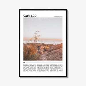 Foto Cape Cod Lighthouse: Massachusetts Travel Poster