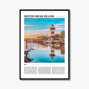 "Hilton Head Island Reiseposter, ""Hilton Head Island"" Wandkunst, Hilton Head Island Posterdruck, Hilton Party Foto, Dekoration, South Carolina, USA."