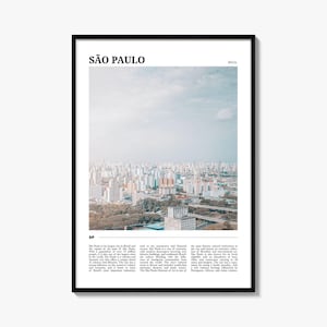 Sao Paulo Reiseplakat Nr. 1, Sao Paulo Wandkunst, Sao Paulo Poster Druck, Sao Paulo Foto, Sao Paulo Dekor, Brasilien