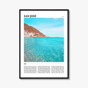San Jose Reiseplakat Spanien, San Jose Wandkunst, San Jose Poster Druck, San Jose Foto, San Jose Dekor, Spanien