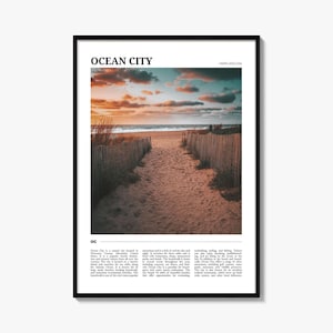 Ocean City Reiseplakat Maryland, Ocean City Wandkunst, Ocean City Poster Druck, Ocean City Foto, Ocean City Decor, Maryland, USA