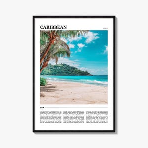 Caribbean Travel Poster No 2, Caribbean Wall Art, Caribbean Poster Print, Caribbean Photo, Caribbean Decor, World