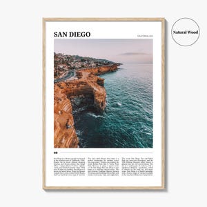San Diego Poster Druck, Foto Kalifornien, La Jolla Wandkunst, Sonnenuntergang Klippen Reisedekor Bild 7