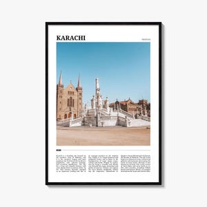 Karachi Travel Poster No 1, Karachi Wall Art, Karachi Poster Print, Karachi Photo, Karachi Decor, Pakistan