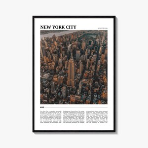 Poster turistico di New York City n. 3, Arte murale di New York City, Poster di New York City, Foto di New York City, Decorazioni di New York City, New York, Stati Uniti