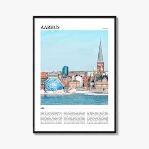 Aarhus Reiseplakat, Aarhus Wandkunst, Aarhus Poster Druck, Aarhus Foto, Aarhus Dekor, Dänemark