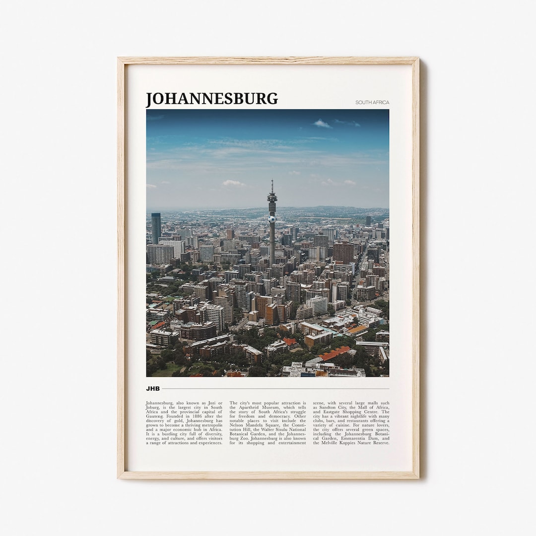 Johannesburg Travel Poster Johannesburg Wall Art Etsy.de