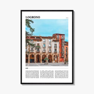 Logrono Reise Poster, Logrono Wandkunst, Logrono Poster Druck, Logrono Foto, Logrono Dekor, Spanien