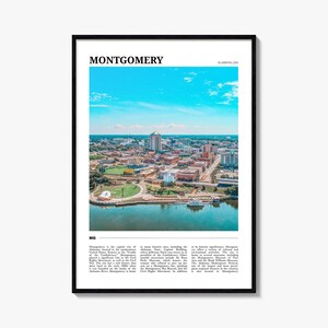 Montgomery-reisposter, Montgomery-muurkunst, Montgomery-posterprint, Montgomery-foto, Montgomery-decor, Alabama, VS
