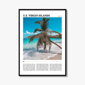 Cartaz de viagem das Ilhas Virgens dos Estados Unidos, Arte de parede das Ilhas Virgens dos Estados Unidos, Impressão de pôster das Ilhas Virgens, Foto das Ilhas Virgens