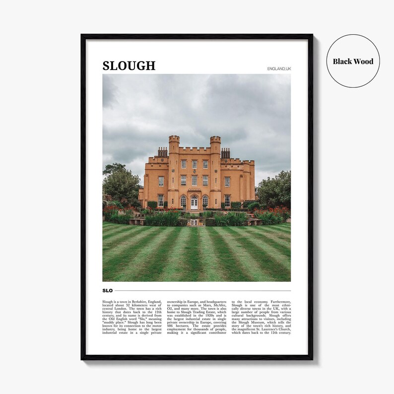 Slough Frame Slough Travel Poster: England UK Wall Art Print - Etsy Australia
