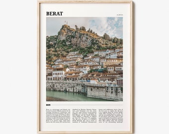 Berat Travel Poster, Berat Wall Art, Berat Poster Print, Berat Photo, Berat Decor, Albania