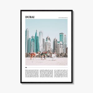 Dubai Travel Poster: Vibrant United Arab Emirates Wall Art
