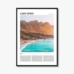 Cape Town Travel Poster, Cape Town Wall Art, Cape Town Poster Print, Cape Town Photo, Cape Town Decor, South Africa
