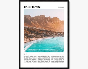Cape Town Travel Poster, Cape Town Wall Art, Cape Town Poster Print, Cape Town Photo, Cape Town Decor, South Africa