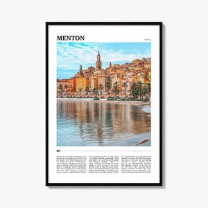 Menton Travel Poster, Menton Wall Art, Menton Poster Print, Menton Photo, Menton Decor