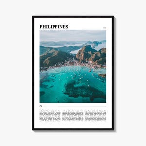 Philippines Travel Poster No 1, Philippines Wall Art, Philippines Poster Print, Philippines Photo, Philippines Decor, Asia