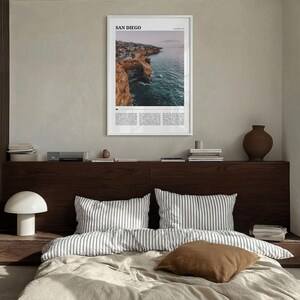San Diego Poster Druck, Foto Kalifornien, La Jolla Wandkunst, Sonnenuntergang Klippen Reisedekor Bild 4