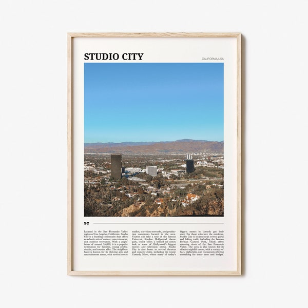 Studio City Travel Poster, Studio City Wall Art, Studio City Poster Print, Studio City Photo, Studio City Decor, California, USA