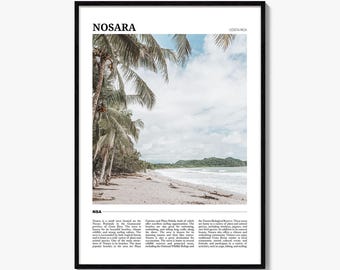 Nosara Costa Rica Travel Poster: Beach Photography Print