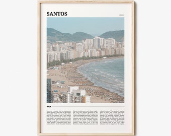 Santos Travel Poster, Santos Wall Art, Santos Poster Print, Santos Photo, Santos Decor, Brazil
