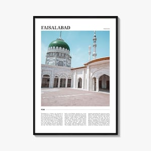 Faisalabad Travel Poster, Faisalabad Wall Art, Faisalabad Poster Print, Faisalabad Photo, Faisalabad Decor, Pakistan