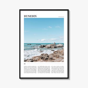 Dunedin-reisposter nr. 2, Dunedin-muurkunst, Dunedin-posterprint, Dunedin-foto, Dunedin-decor, Nieuw-Zeeland