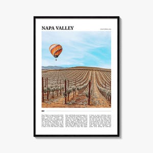 Napa Valley Travel Poster, Napa Valley Wall Art, Napa Valley Poster Print, Napa Valley Photo, Napa Valley Decor, California, USA