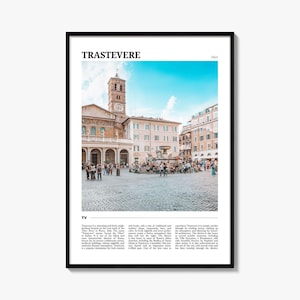 Trastevere Travel Poster, Trastevere Wall Art, Trastevere Poster Print, Trastevere Photo, Trastevere Decor, Italy