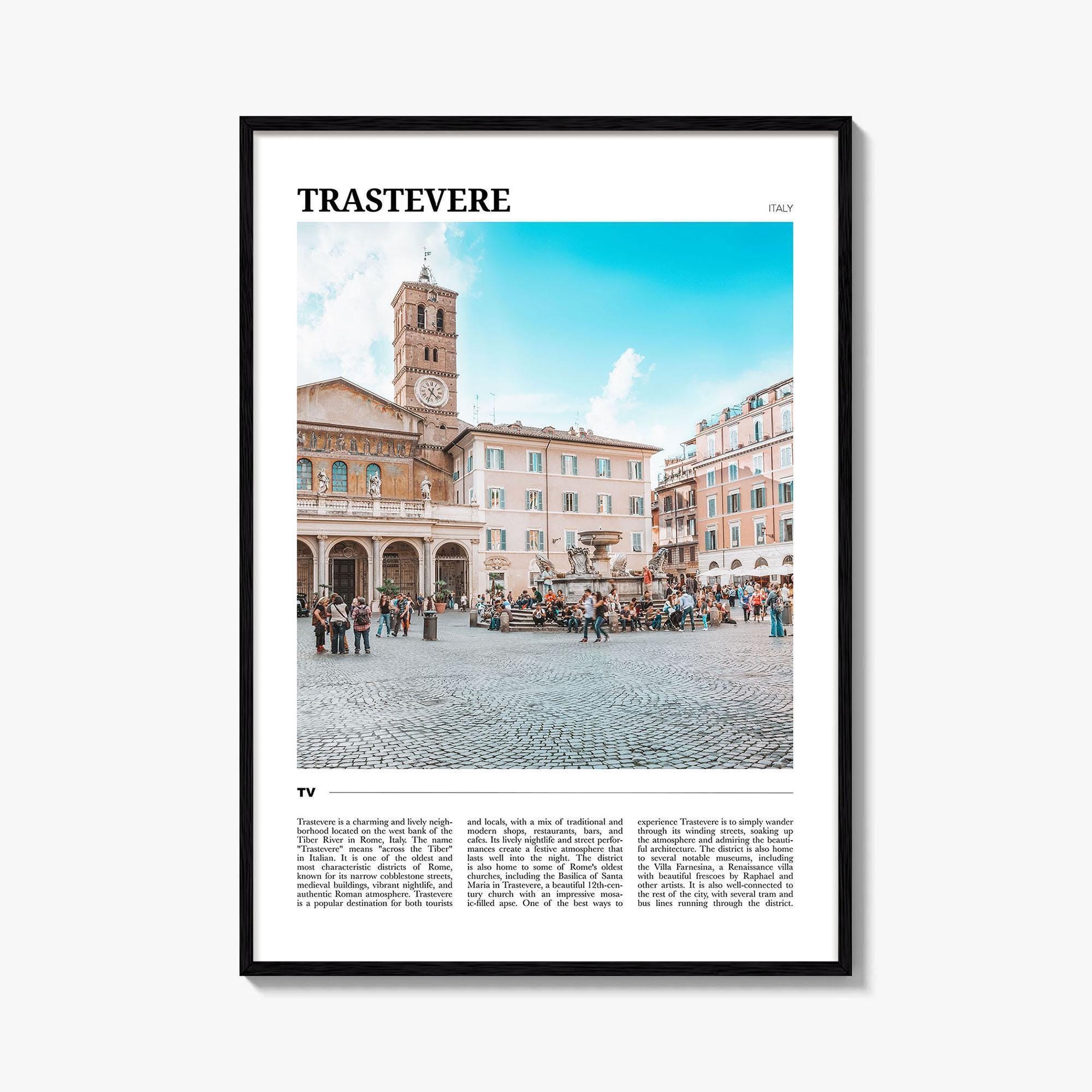 Trastevere Travel Poster, Trastevere Wall Art, Trastevere Poster Print, Trastevere Photo, Trastevere Decor, Italy