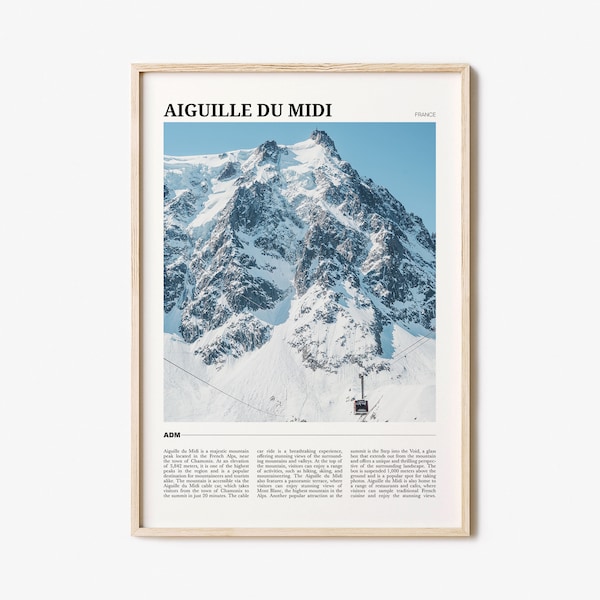 Aiguille du Midi Travel Poster, Aiguille du Midi Wall Art, Aiguille du Midi Poster Print, Aiguille du Midi, Aiguille du Midi Decor, France
