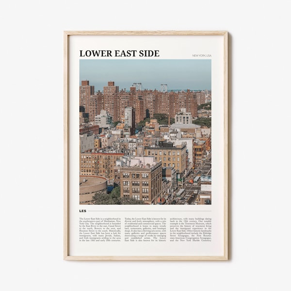 Lower East Side Travel Poster, Lower East Side Wall Art, Lower East Side Poster Print, Lower East Side Photo, Decor, New York, USA