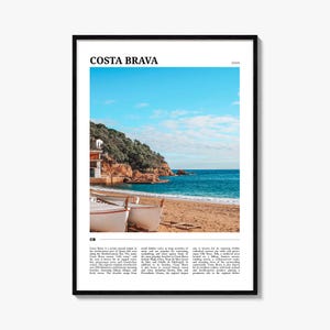 Costa Brava Reiseplakat Nr. 2, Costa Brava Wandkunst, Costa Brava Poster Druck, Costa Brava Foto, Costa Brava Dekor, Spanien