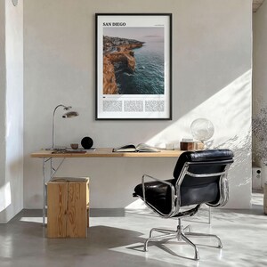 San Diego Poster Druck, Foto Kalifornien, La Jolla Wandkunst, Sonnenuntergang Klippen Reisedekor Bild 2