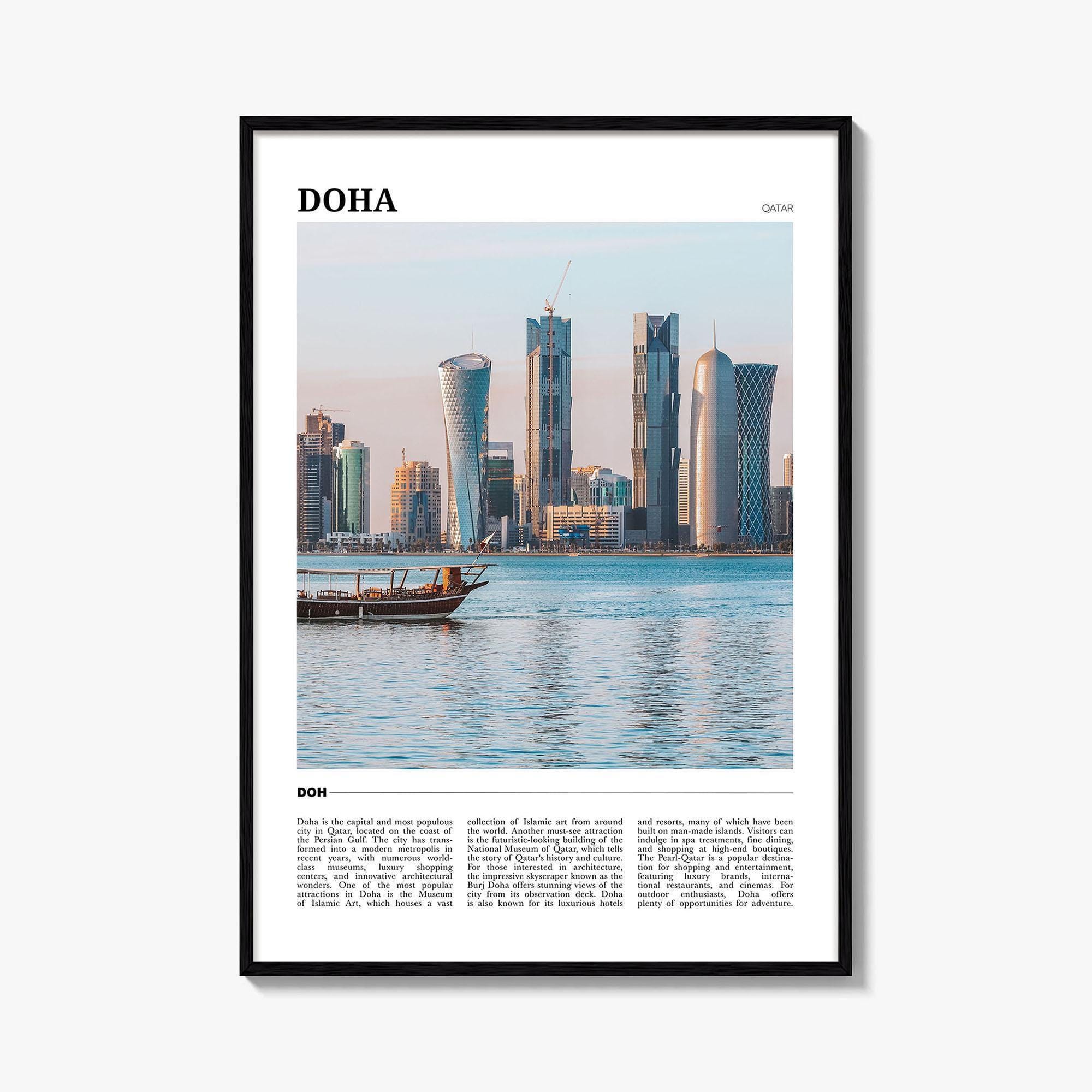 Doha Travel Poster, Doha Wall Art, Doha Poster Print, Doha Photo, Doha Decor, Qatar